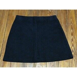 VINTAGE 90s    579 Black Corduroy Mini Skirt 100% Cotton Size 3
